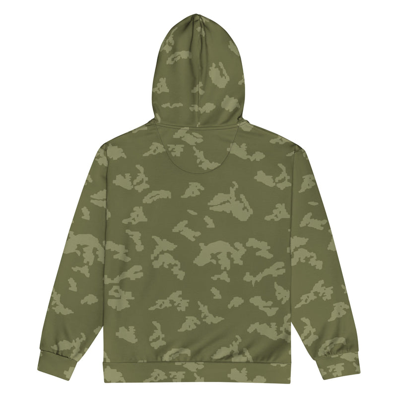 KLMK Sunray Olive Drab CAMO Unisex Zip Hoodie