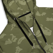 KLMK Sunray Olive Drab CAMO Unisex Zip Hoodie