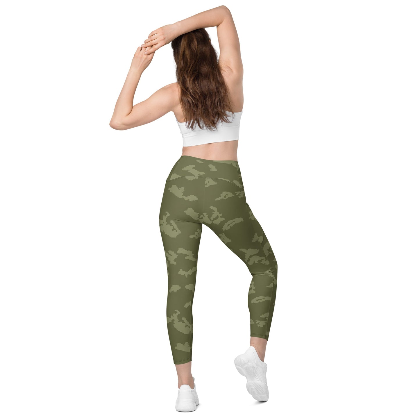 Russian KLMK Sunray Olive Drab CAMO Womens Leggings with Pockets