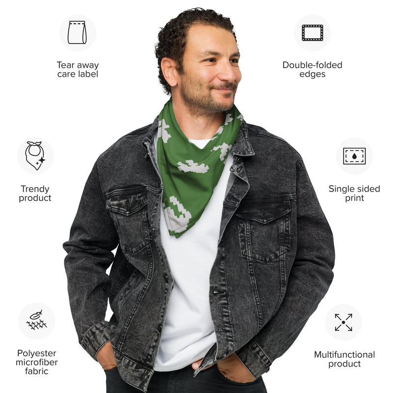 KLMK Sunray Silver Leaf CAMO Bandana - Head