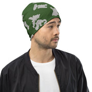 KLMK Sunray Silver Leaf CAMO Beanie - Head