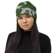 KLMK Sunray Silver Leaf CAMO Beanie - Head