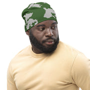 KLMK Sunray Silver Leaf CAMO Beanie - Head