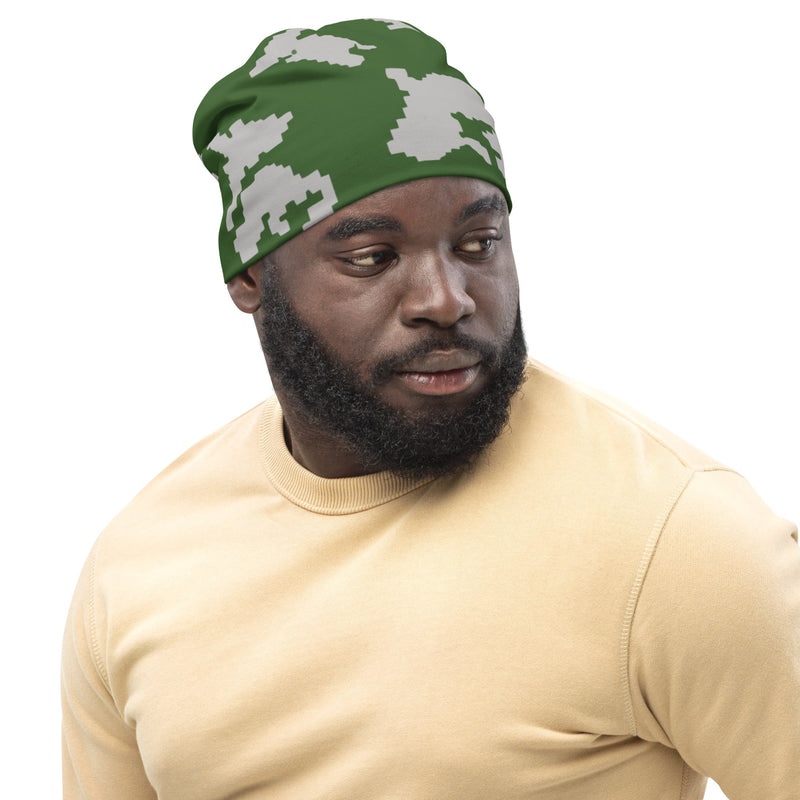 KLMK Sunray Silver Leaf CAMO Beanie - Head
