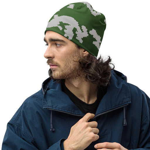 KLMK Sunray Silver Leaf CAMO Beanie - S - Head