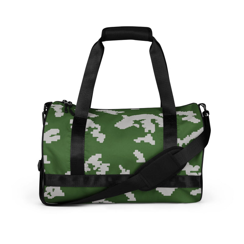 KLMK Sunray Silver Leaf CAMO Gym Bag