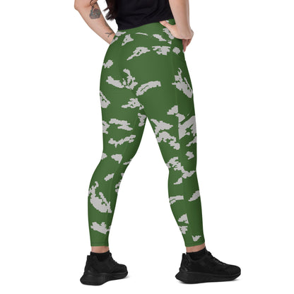 Russian KLMK Sunray Serebryanyi CAMO Leggings with pockets - 2XS - Womens With Pockets