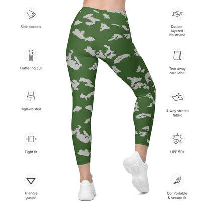 Russian KLMK Sunray Serebryanyi CAMO Leggings with pockets - Womens With Pockets