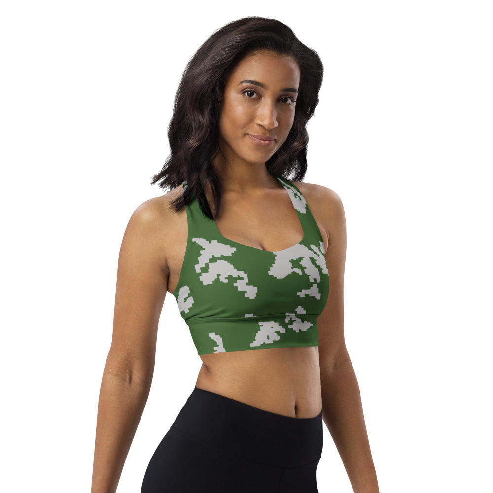 Russian KLMK Sunray Serebryanyi CAMO Longline sports bra - Womens Sports Bra