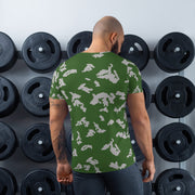 KLMK Sunray Silver Leaf CAMO Mens Athletic T-Shirt - Shirt