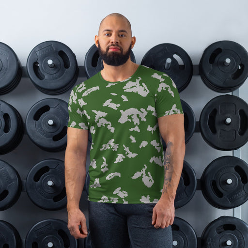 KLMK Sunray Silver Leaf CAMO Mens Athletic T-Shirt - XS - Shirt