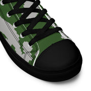 KLMK Sunray Silver Leaf CAMO Mens High-Top Canvas Shoes
