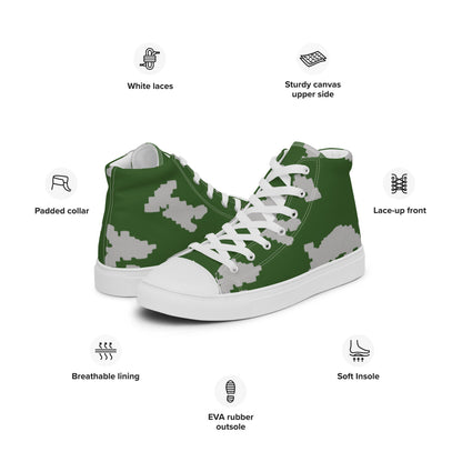 Russian KLMK Sunray Serebryanyi CAMO Men’s high top canvas shoes - Mens High Top Canvas Shoes