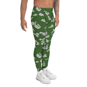 KLMK Sunray Silver Leaf CAMO Mens Leggings - Men