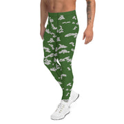 KLMK Sunray Silver Leaf CAMO Mens Leggings - Men