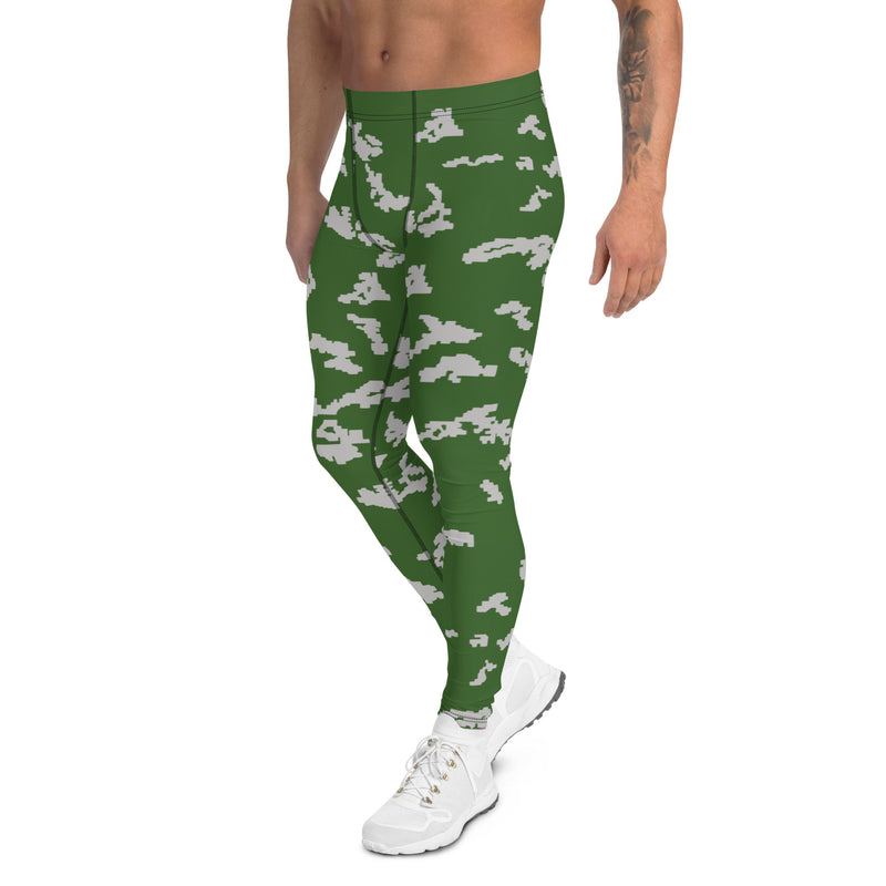 KLMK Sunray Silver Leaf CAMO Mens Leggings - Men