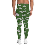 KLMK Sunray Silver Leaf CAMO Mens Leggings - Men