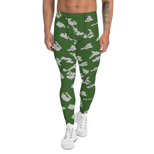 KLMK Sunray Silver Leaf CAMO Mens Leggings - XS - Men