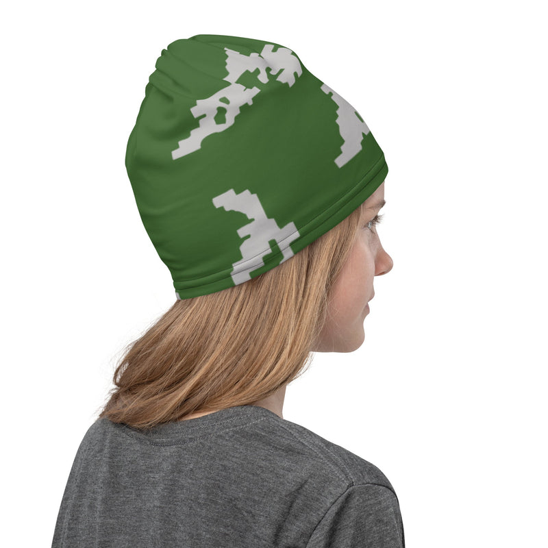 KLMK Sunray Silver Leaf CAMO Neck Gaiter - Head