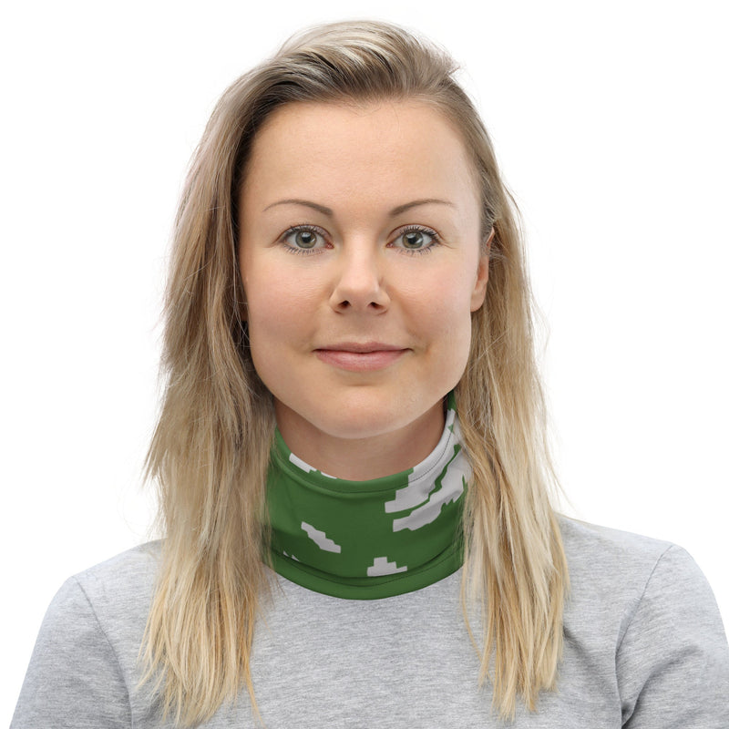 KLMK Sunray Silver Leaf CAMO Neck Gaiter - Head