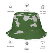 KLMK Sunray Silver Leaf CAMO Reversible Bucket Hat - Head