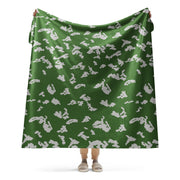 KLMK Sunray Silver Leaf CAMO Sherpa Blanket - 60″×80″