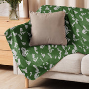 KLMK Sunray Silver Leaf CAMO Sherpa Blanket