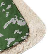 KLMK Sunray Silver Leaf CAMO Sherpa Blanket