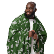 KLMK Sunray Silver Leaf CAMO Sherpa Blanket