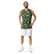 KLMK Sunray Silver Leaf CAMO Unisex Basketball Jersey