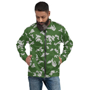 KLMK Sunray Silver Leaf CAMO Unisex Bomber Jacket