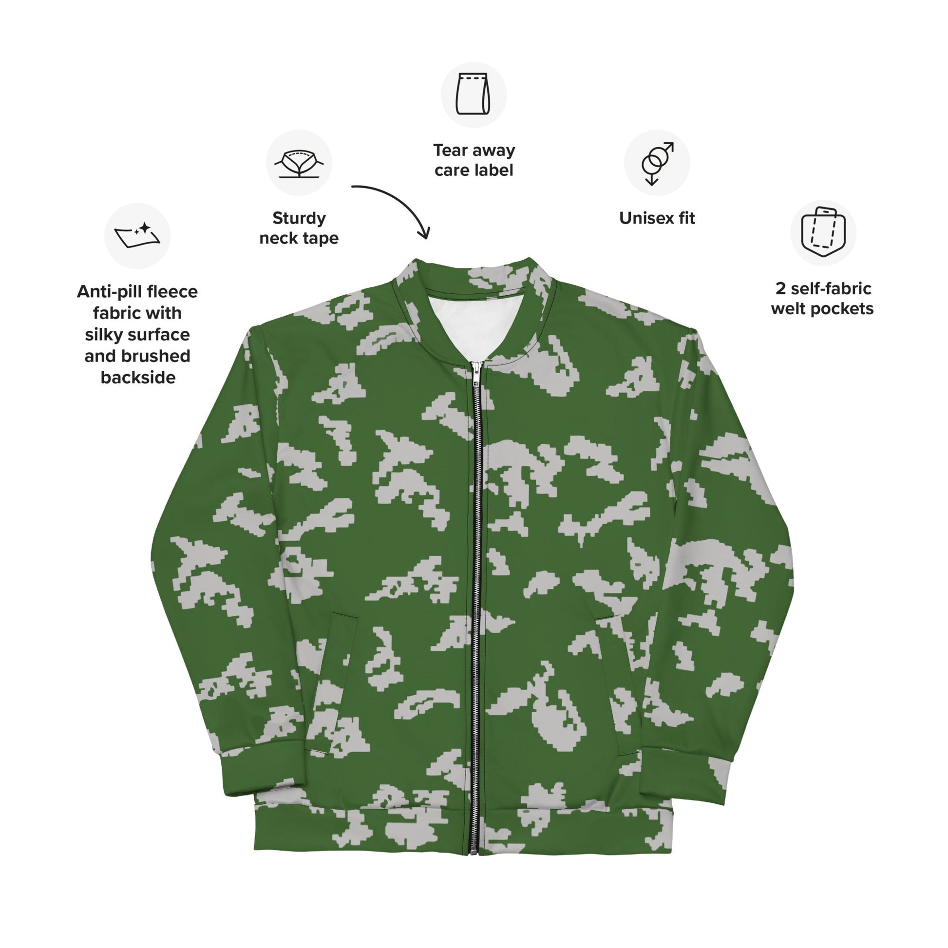 Russian KLMK Sunray Serebryanyi CAMO Unisex Bomber Jacket - Jackets