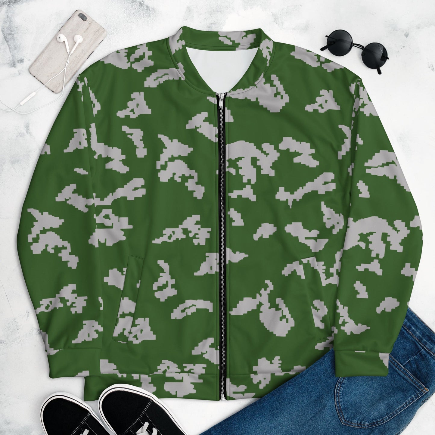 Russian KLMK Sunray Serebryanyi CAMO Unisex Bomber Jacket - XS - Jackets