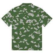 KLMK Sunray Silver Leaf CAMO Unisex Short-Sleeve Button Shirt - Button-Up