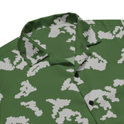 KLMK Sunray Silver Leaf CAMO Unisex Short-Sleeve Button Shirt - Button-Up