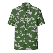 KLMK Sunray Silver Leaf CAMO Unisex Short-Sleeve Button Shirt - Button-Up