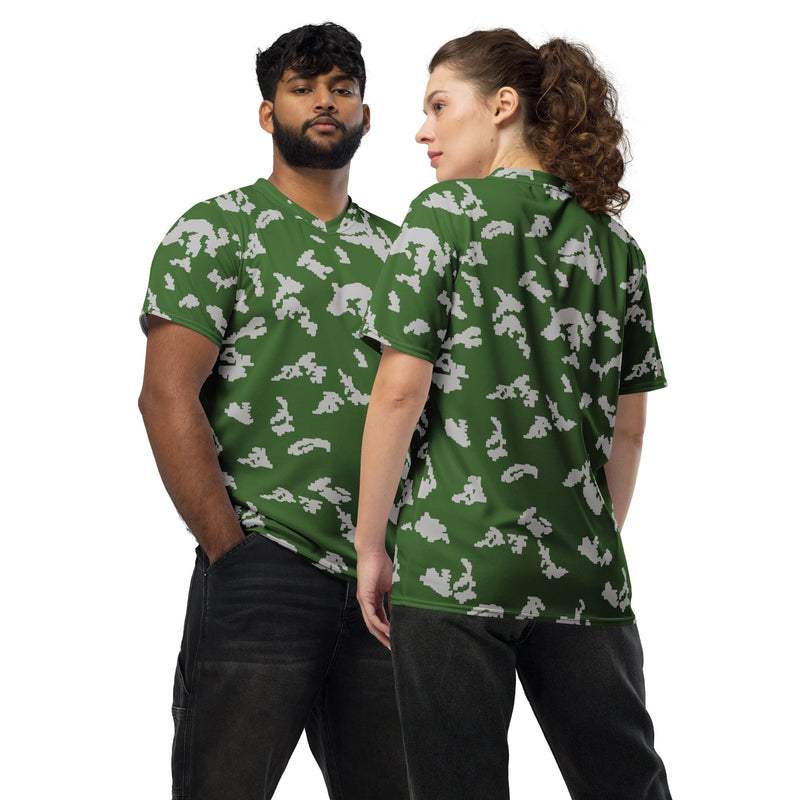 KLMK Sunray Silver Leaf CAMO Unisex Sports Jersey - 2XS