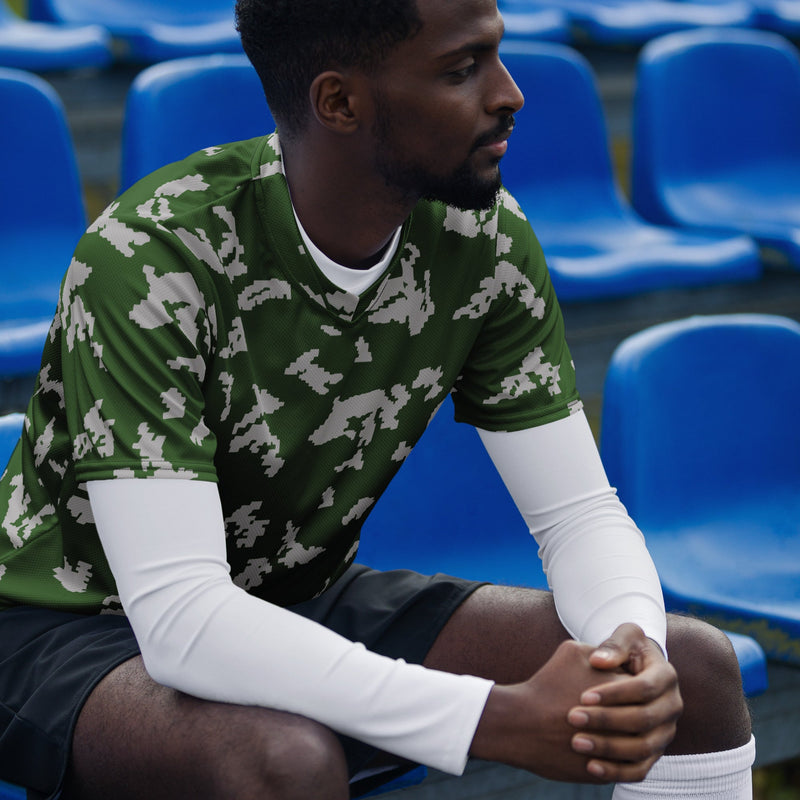 KLMK Sunray Silver Leaf CAMO Unisex Sports Jersey