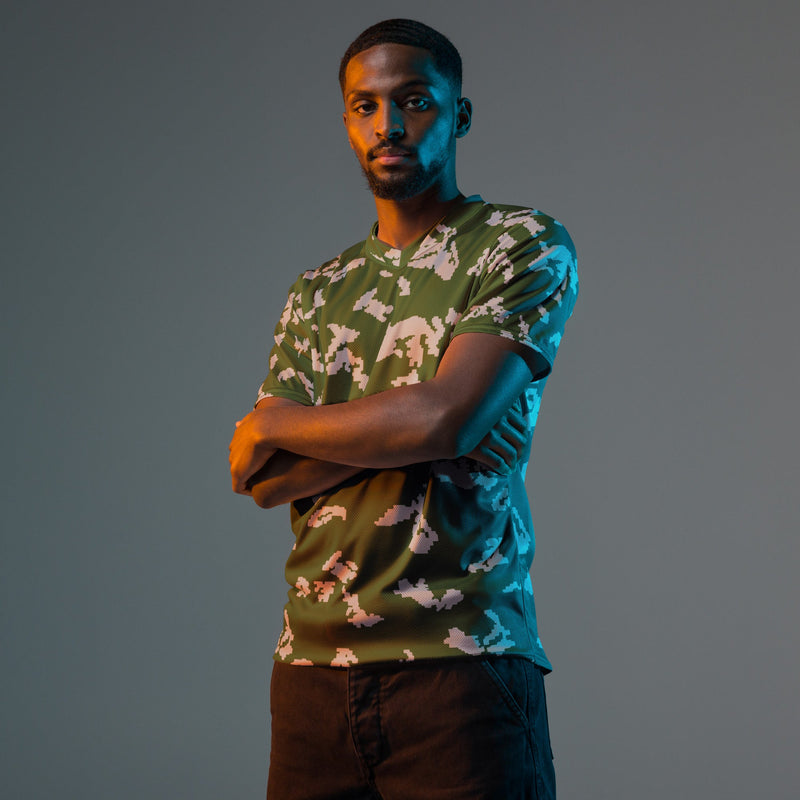 KLMK Sunray Silver Leaf CAMO Unisex Sports Jersey