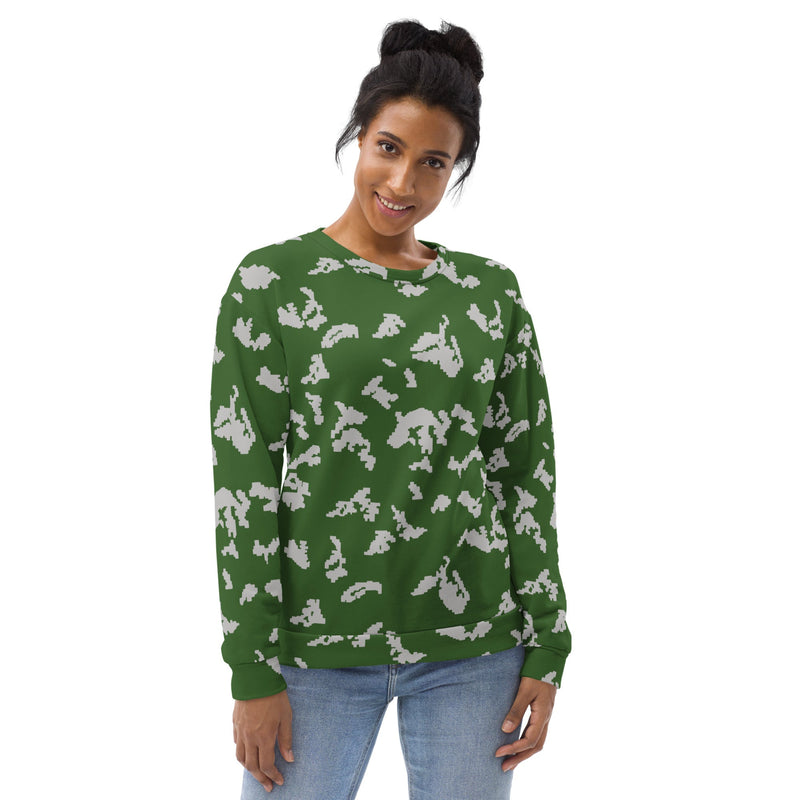 KLMK Sunray Silver Leaf CAMO Unisex Sweatshirt