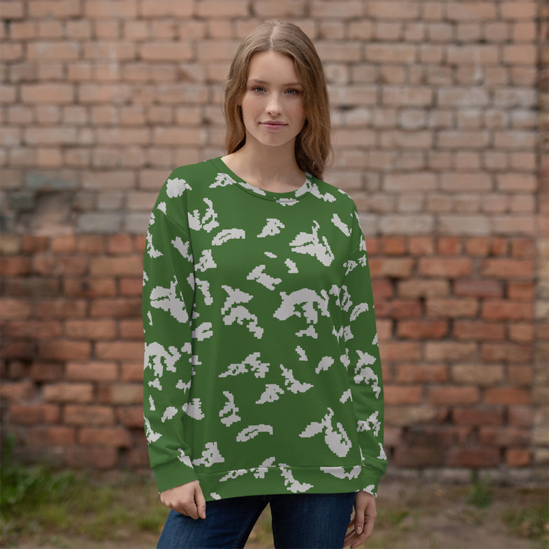 KLMK Sunray Silver Leaf CAMO Unisex Sweatshirt