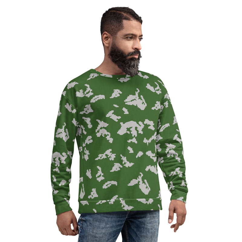 KLMK Sunray Silver Leaf CAMO Unisex Sweatshirt
