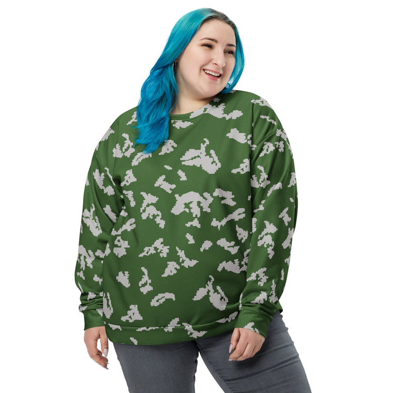 KLMK Sunray Silver Leaf CAMO Unisex Sweatshirt