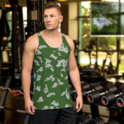KLMK Sunray Silver Leaf CAMO Unisex Tank Top - XS - Shirt