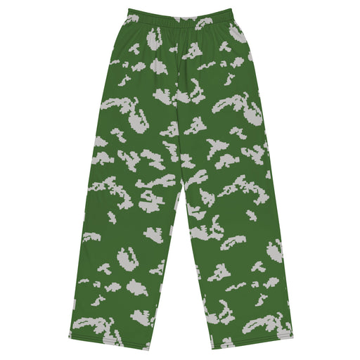 KLMK Sunray Silver Leaf CAMO Unisex Wide-Leg Leisure Pants - 2XS - Pant