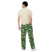 KLMK Sunray Silver Leaf CAMO Unisex Wide-Leg Leisure Pants - Pant