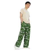 KLMK Sunray Silver Leaf CAMO Unisex Wide-Leg Leisure Pants - Pant