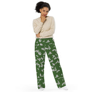 KLMK Sunray Silver Leaf CAMO Unisex Wide-Leg Leisure Pants - Pant