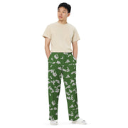 KLMK Sunray Silver Leaf CAMO Unisex Wide-Leg Leisure Pants - Pant