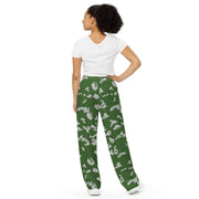 KLMK Sunray Silver Leaf CAMO Unisex Wide-Leg Leisure Pants - Pant